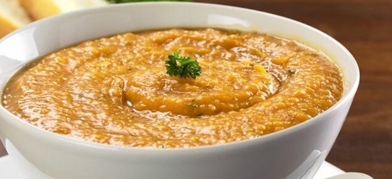 Roasted garlic and sweet potato soup