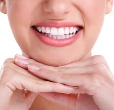 beautiful healthy white smile