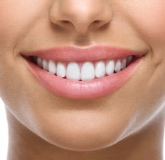 healthy teeth and gums, bright white smile 