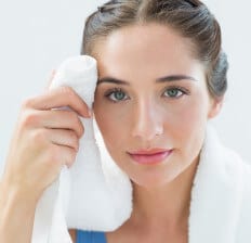 healthy skin, showered clean skin