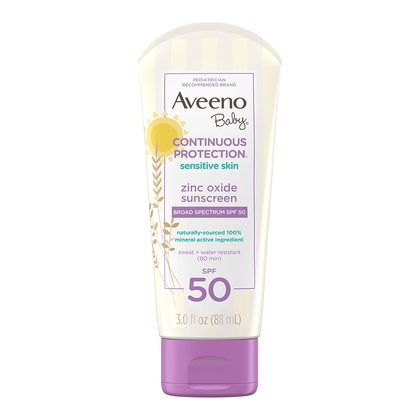 Aveeno Baby Continuous Protection Zinc Oxide Sunscreen SPF 50