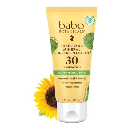 Babo Botanicals Sheer Zinc Mineral Sunscreen Lotion SPF 30