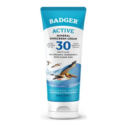 Badger Active Mineral Sunscreen Cream SPF 30