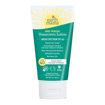 Earth Mama Baby Mineral Sunscreen Lotion SPF 40