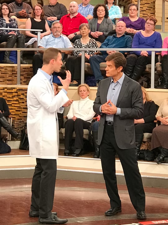 Dr. Josh Axe with Dr. Oz on The Dr. Oz Show stage