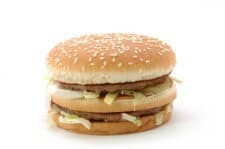 Factory Farmed Meats double cheese burger