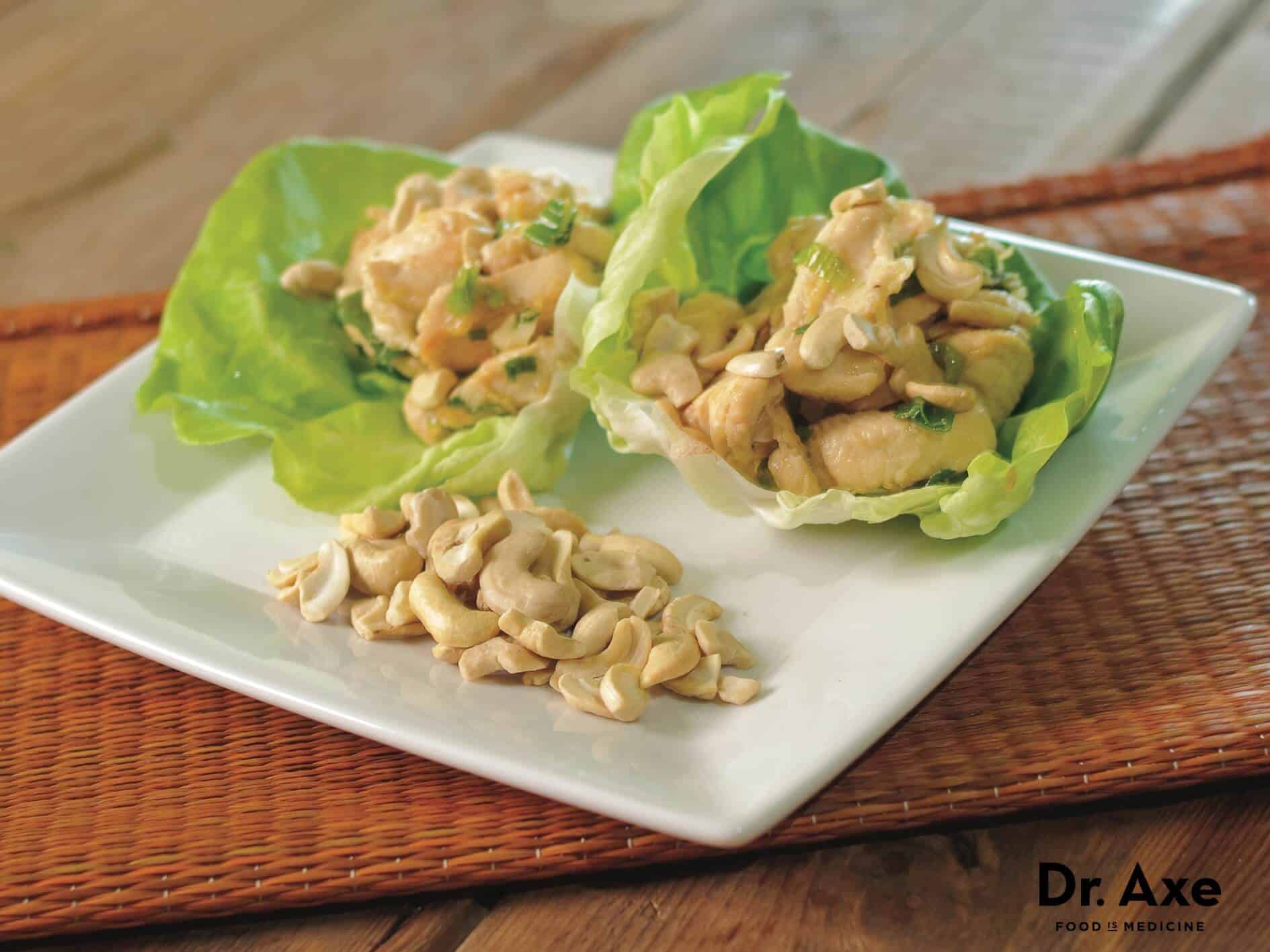 Cashew chicken lettuce wraps recipe - Dr. Axe