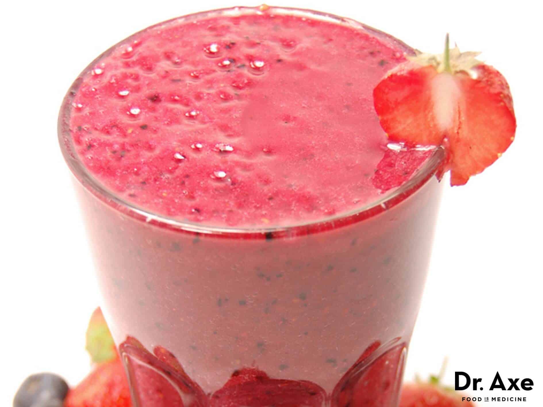 Berry protein smoothie recipe - Dr. Axe