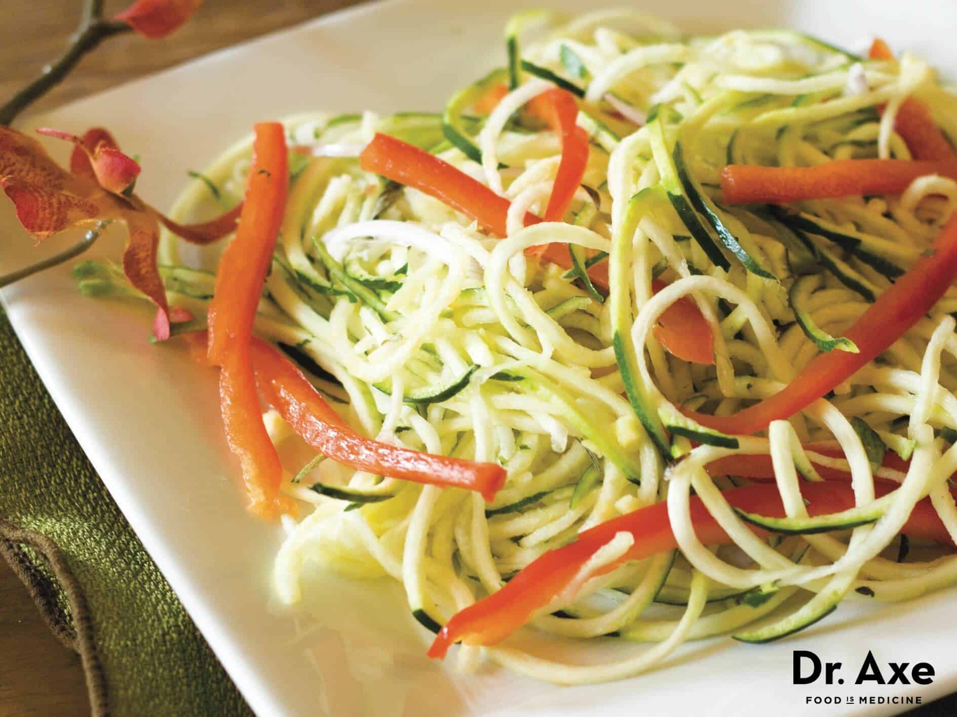 Zucchini noodles with marinara sauce recipe - Dr. Axe