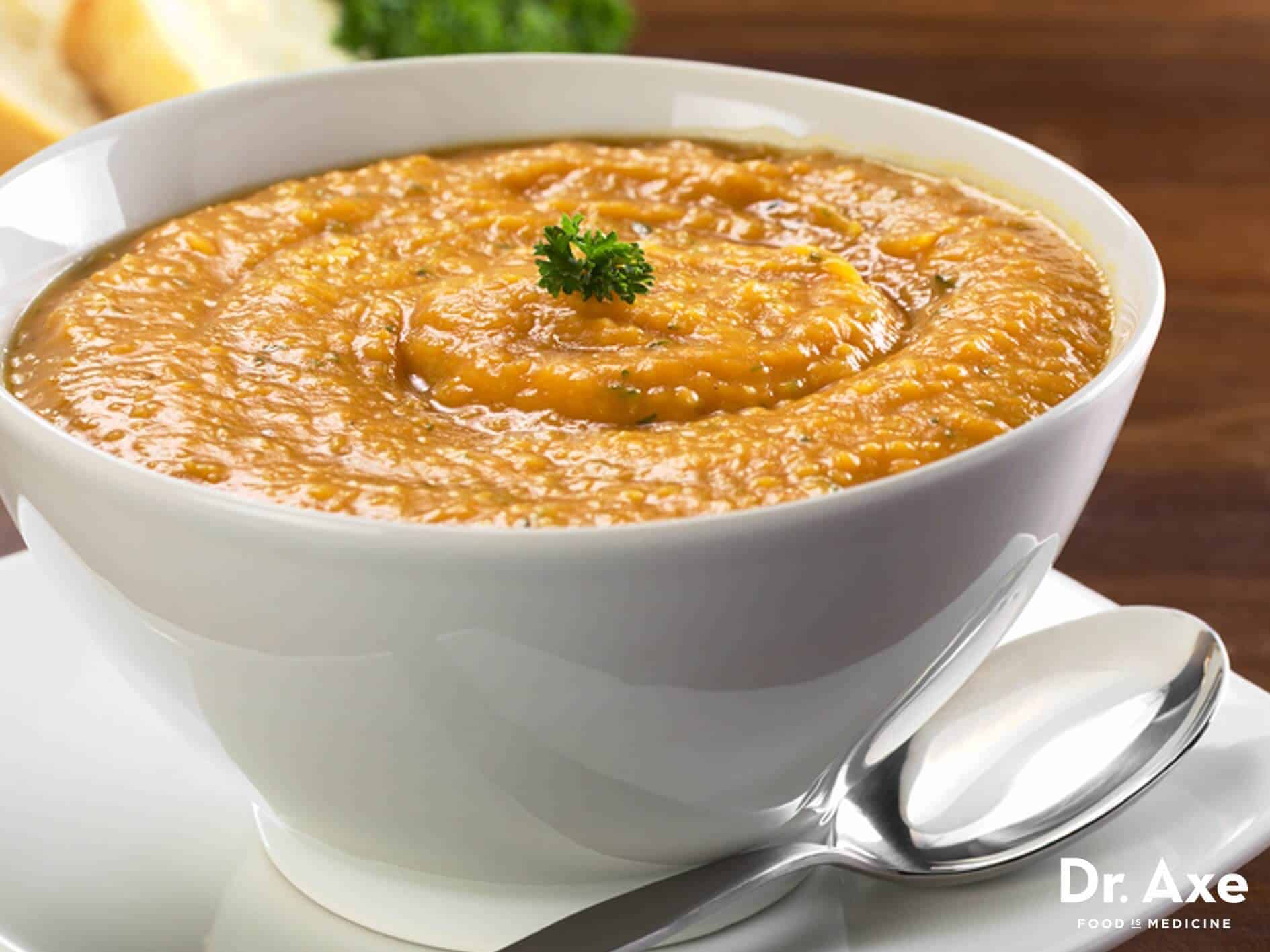 Roasted garlic and sweet potato soup recipe - Dr. Axe