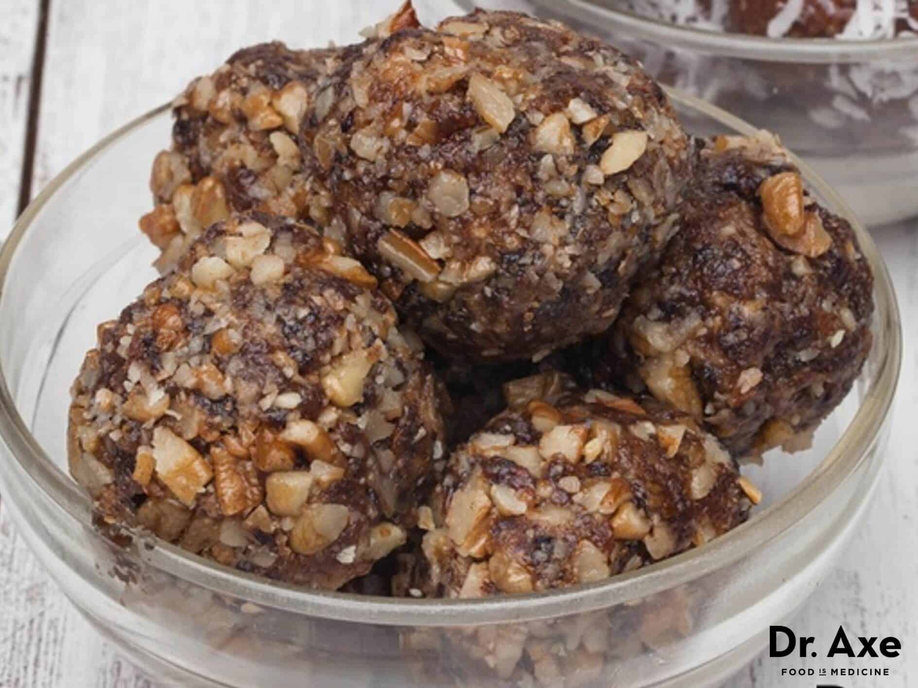 Raw brownie bites recipe - Dr. Axe