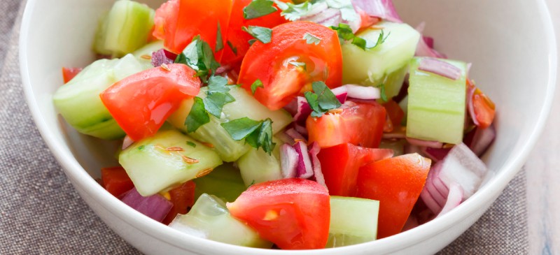 Cucumber tomato salad recipe - Dr. Axe