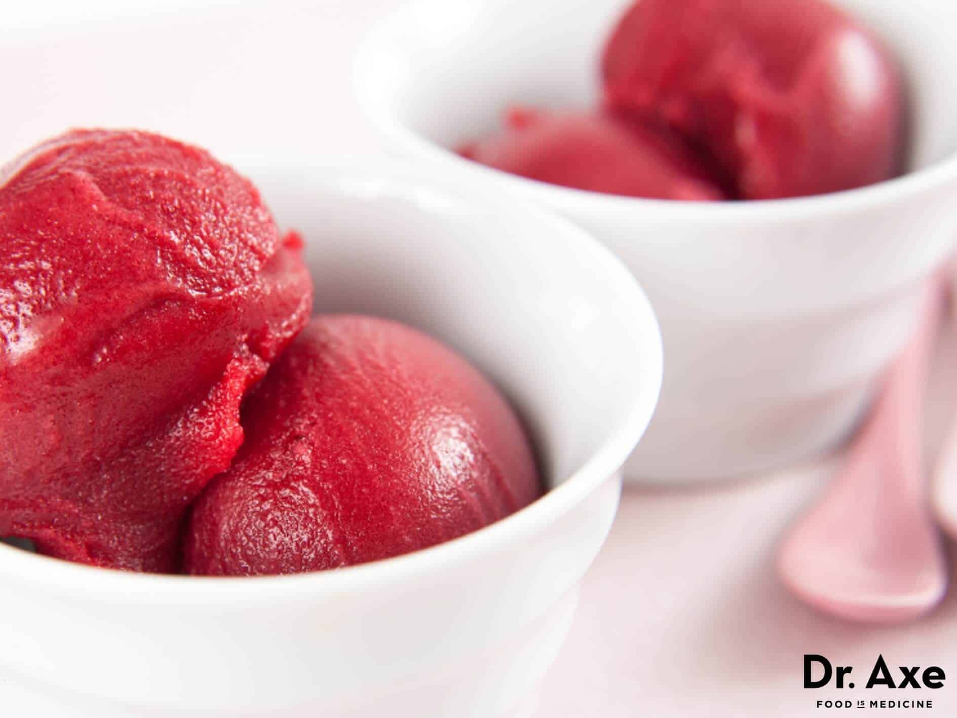 Lemon raspberry sorbet recipe - Dr. Axe