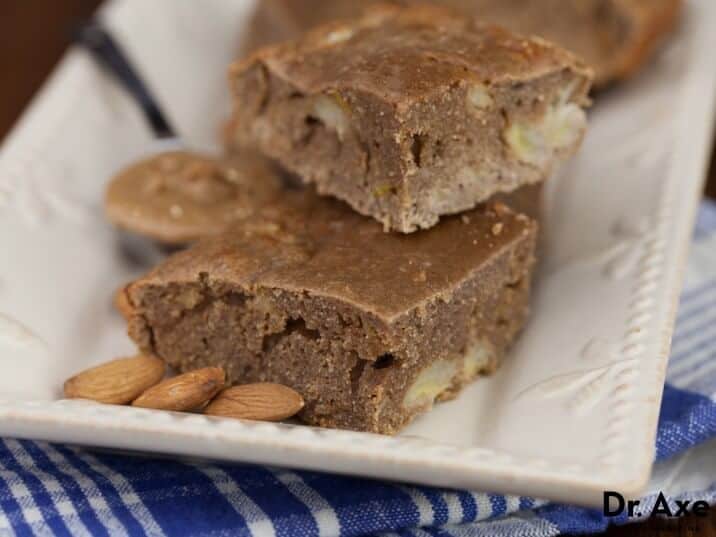Almond Butter Banana Protein Bars Recipe Dr. Axe