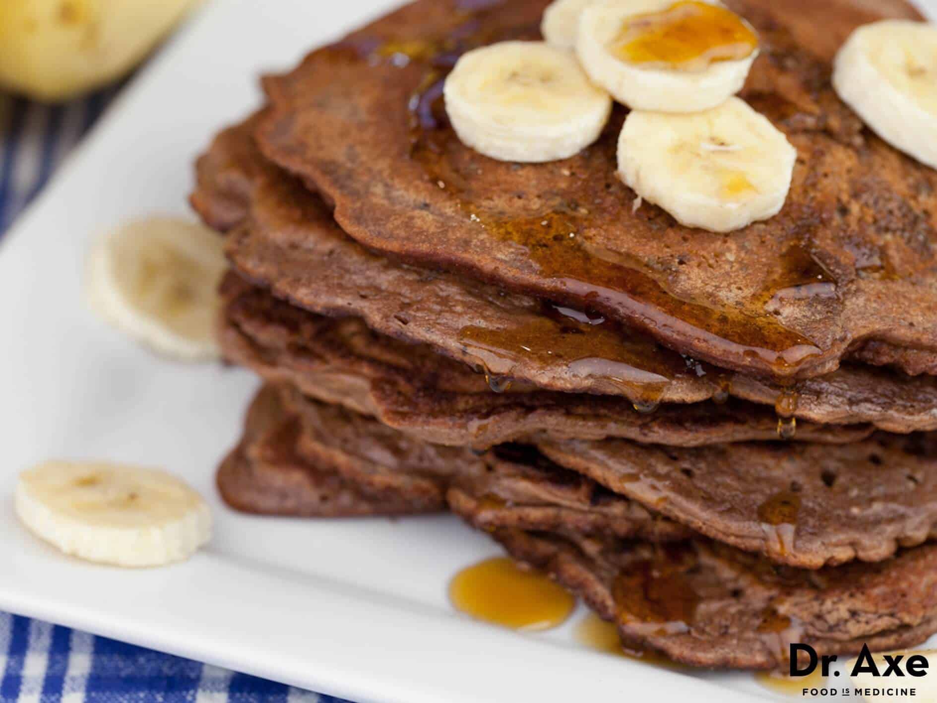 Chocolate banana protein pancakes recipe - Dr. Axe
