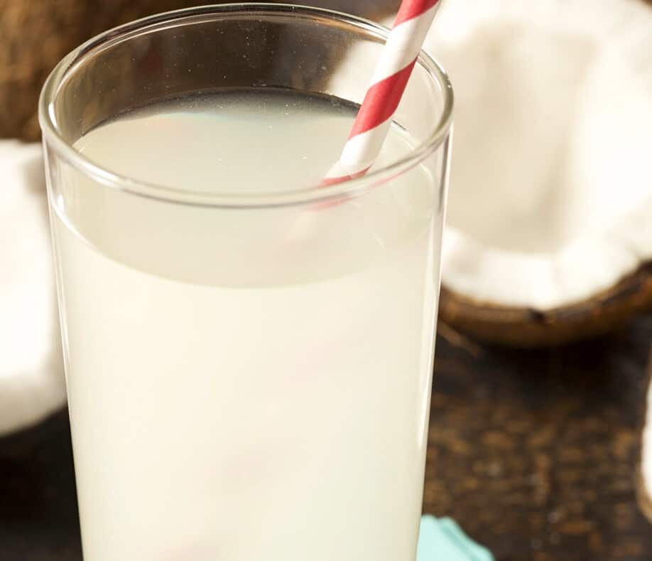 Coconut Water in a Glass