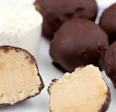 Dark chocolate protein truffles