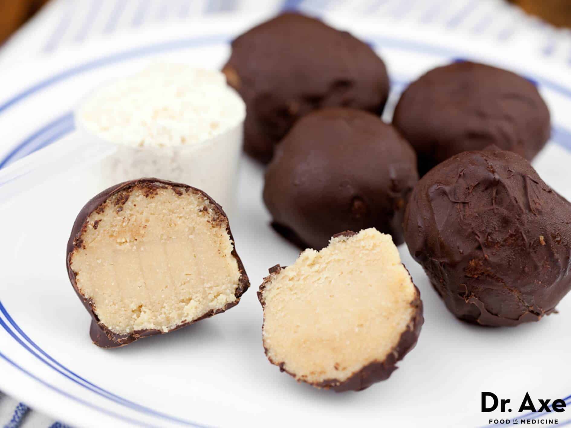 Dark chocolate protein truffles recipe - Dr. Axe
