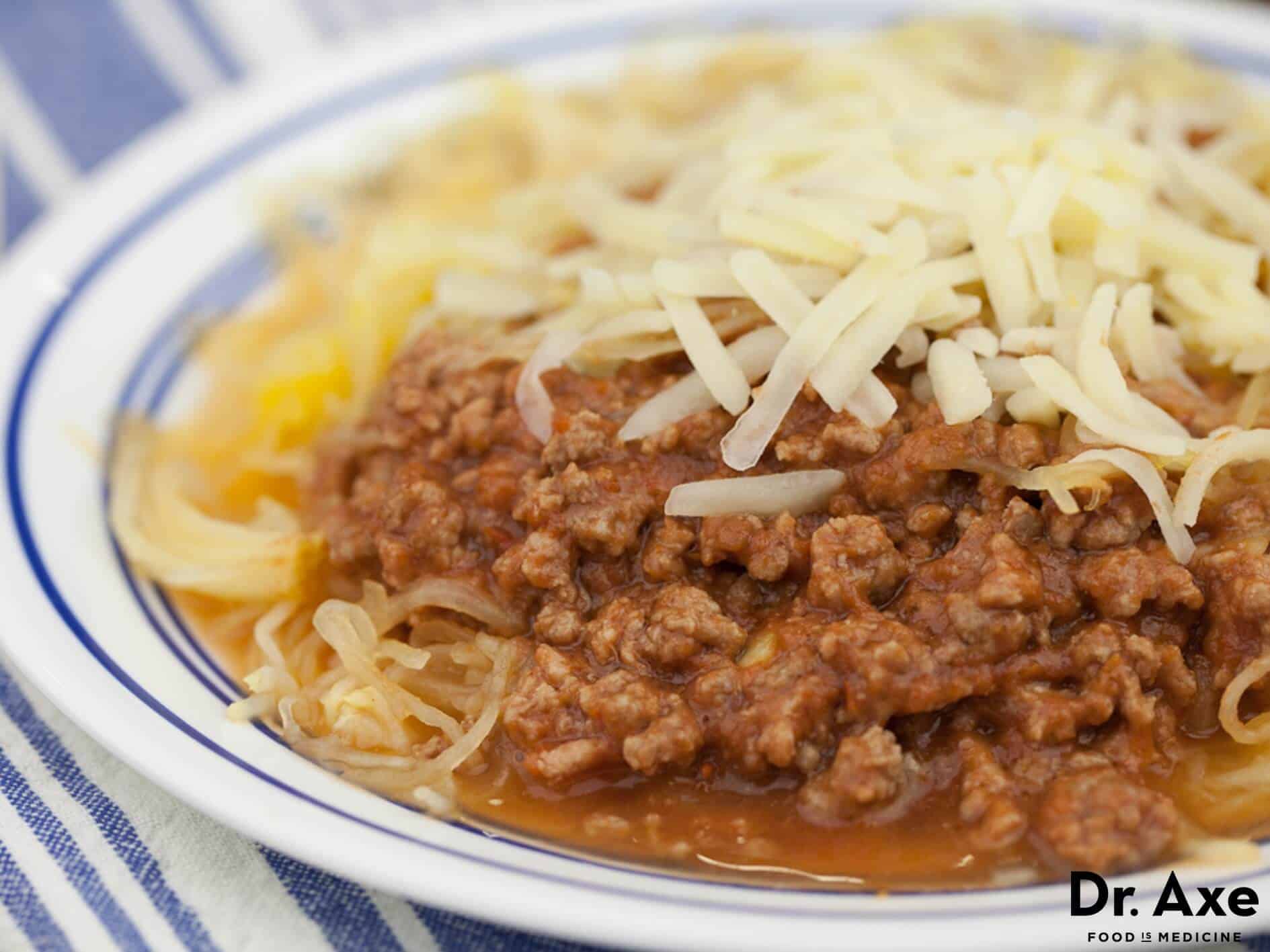 Spaghetti squash with red sauce recipe - Dr. Axe