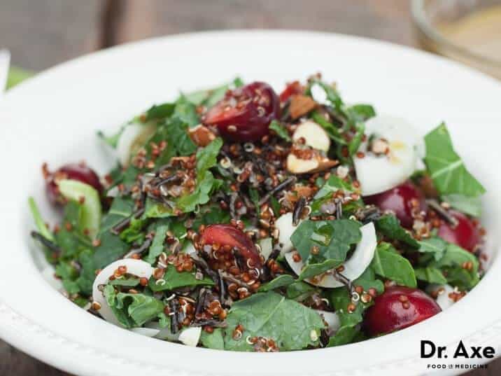 Quinoa Salad with Dark Cherries and Kale Recipe Dr. Axe