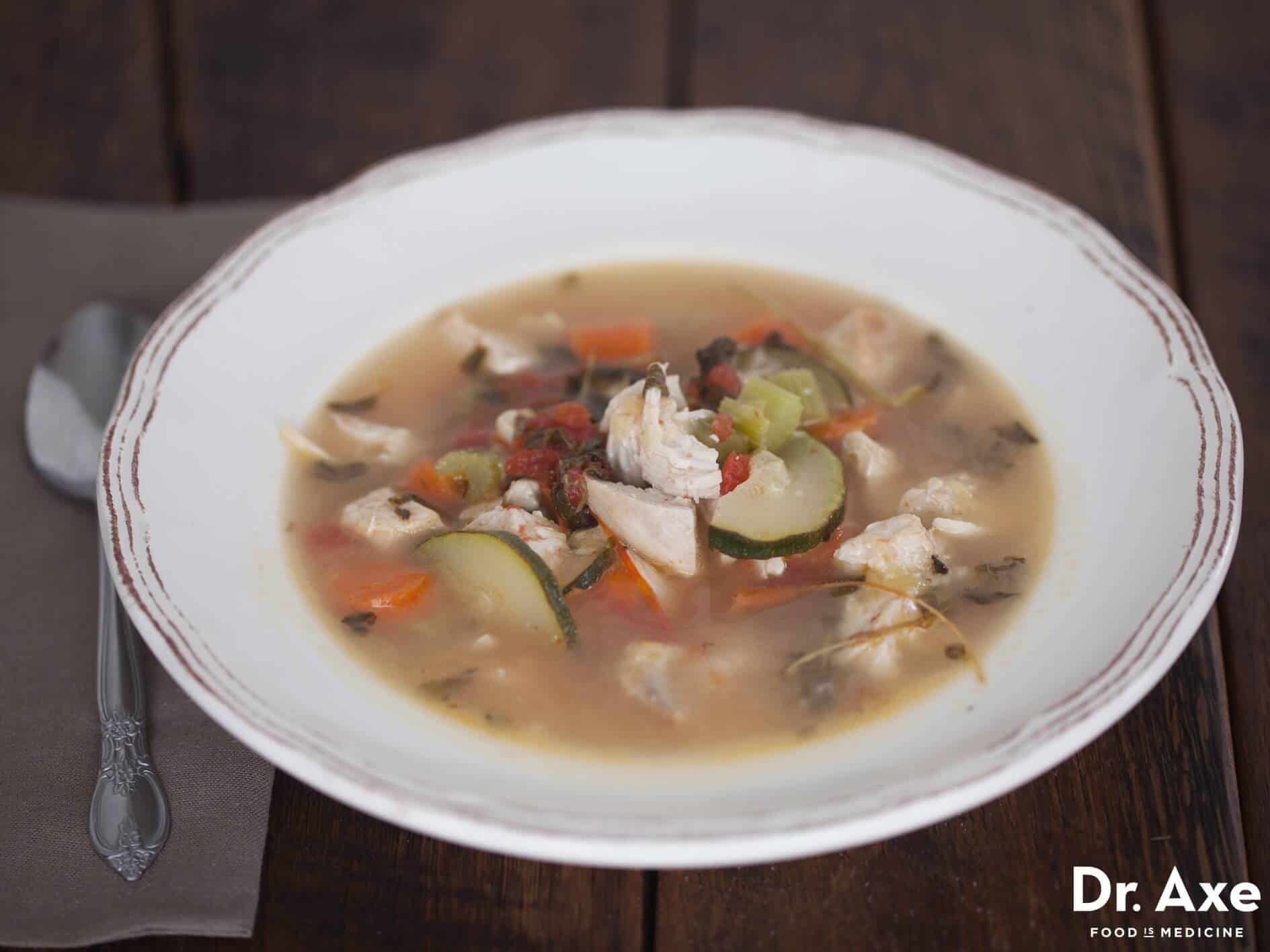 Chicken vegetable soup recipe - Dr. Axe