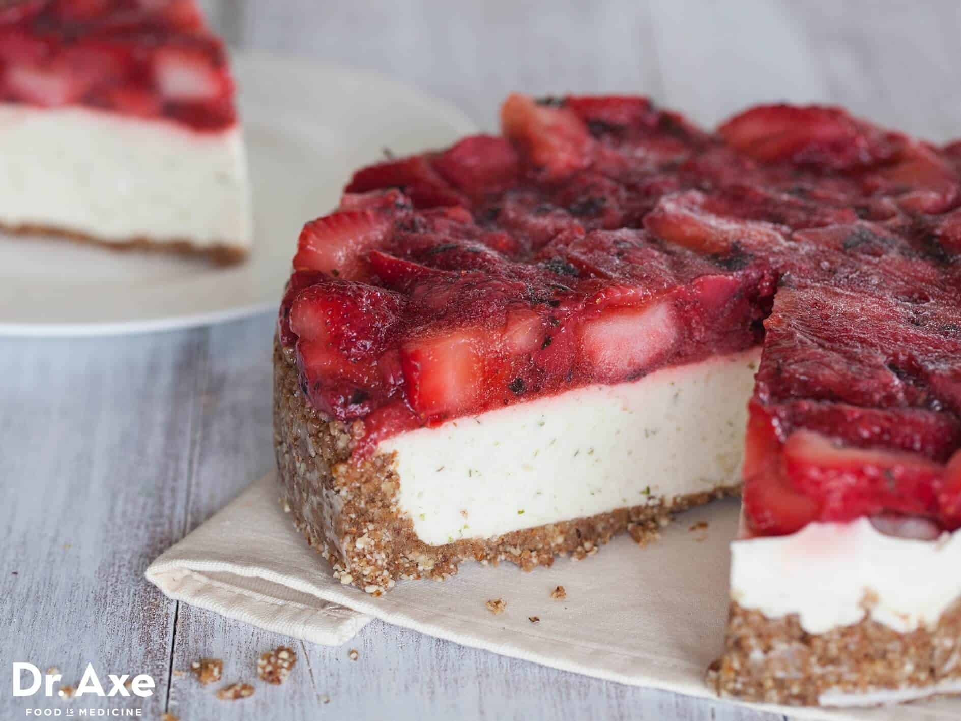 Strawberry lime mojito cheesecake recipe - Dr. Axe