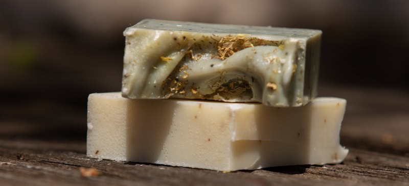 Homemade frankincense soap bar