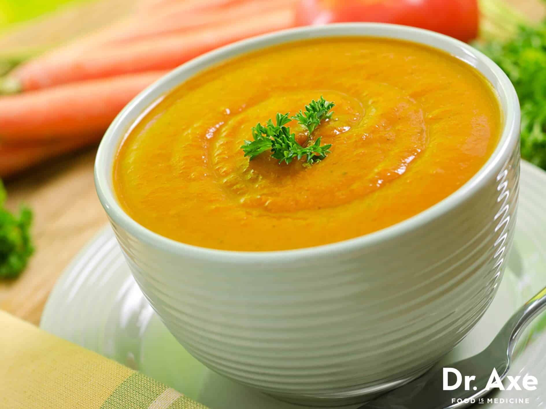 Carrot ginger soup recipe - Dr. Axe