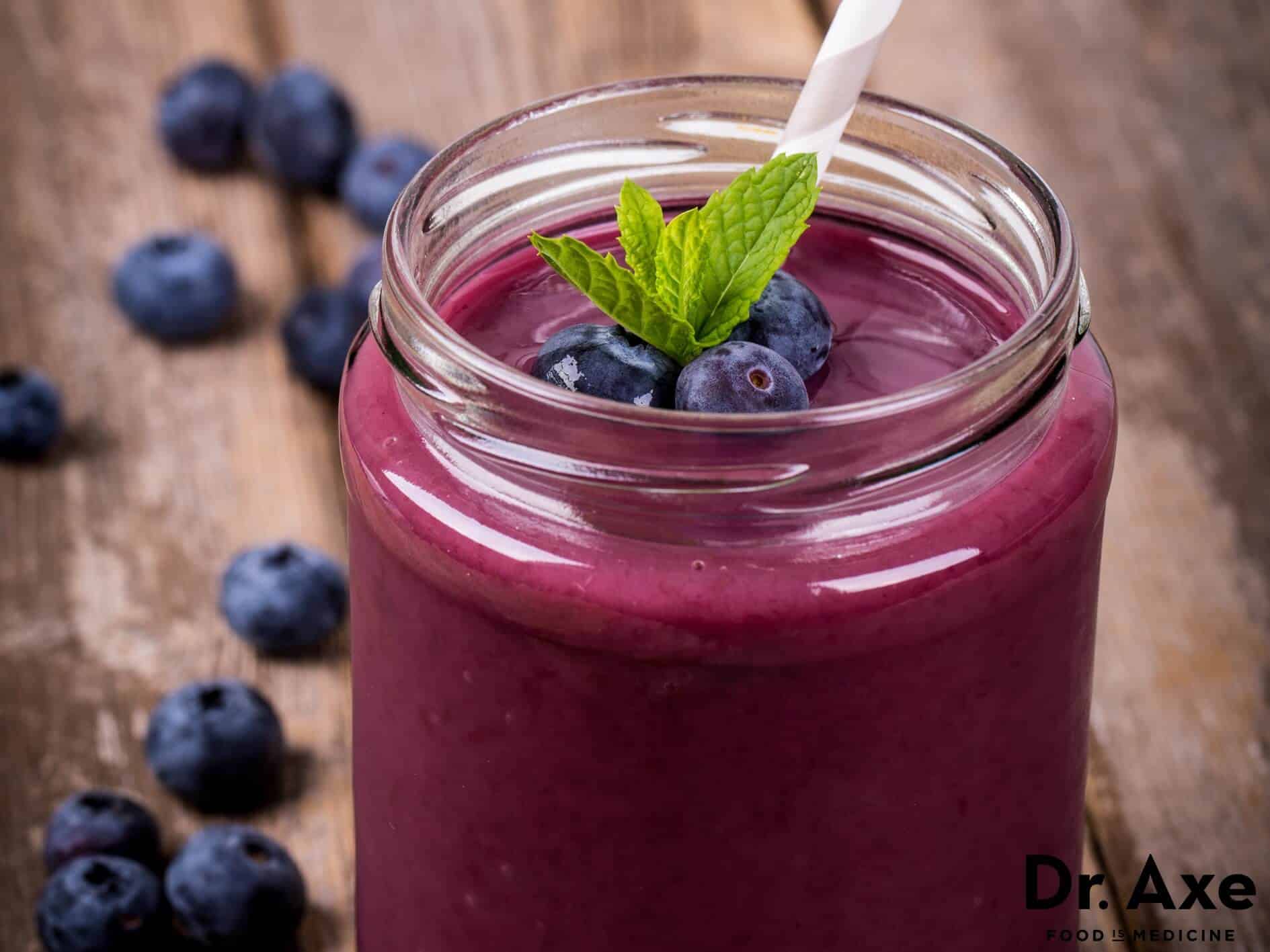 Blueberry smoothie recipe - Dr. Axe