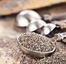 Spoonful Of whole Chia Seeds