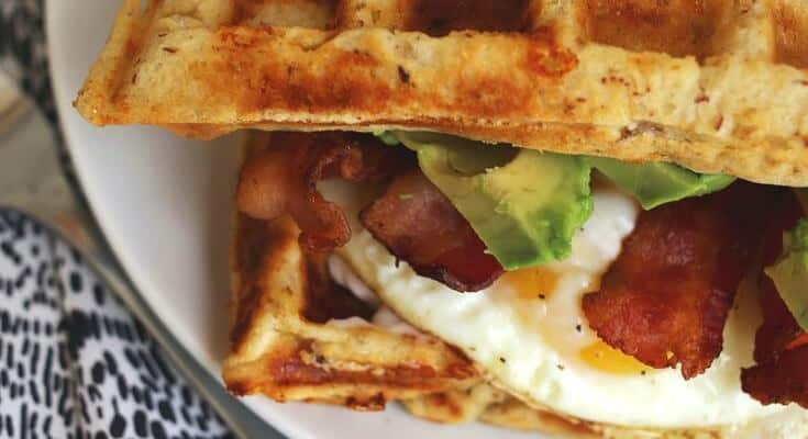 Cheddar Waffle Breakfast Sandwich