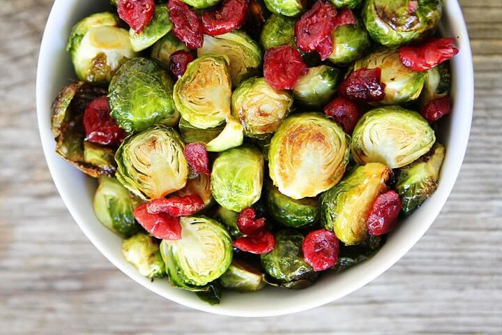 Cranberry Orange Roasted Brussel Sprouts
