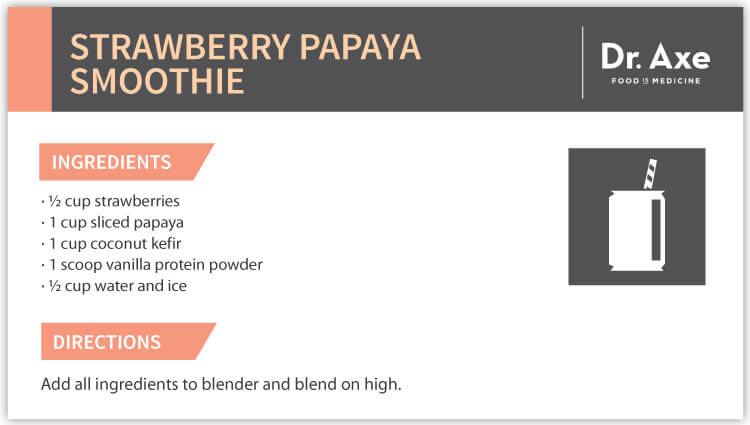 Papaya Strawberry Smoothie Recipe