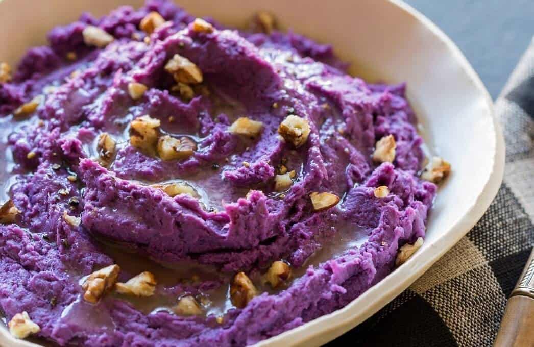 mashed purple sweet potatoes