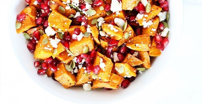 sweet potato pomegranite salad