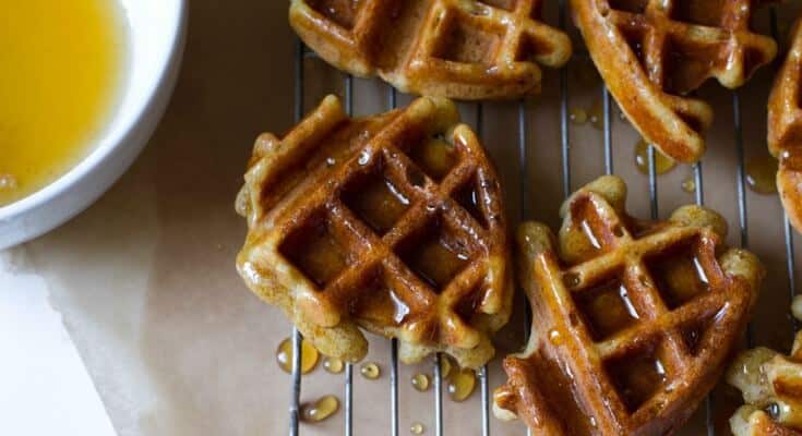 Gluten Free Honey Dipped Doughnut Waffles
