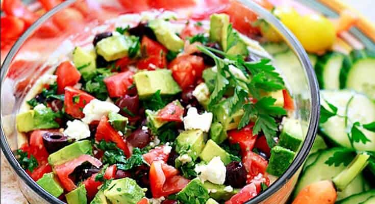 Greek Salad Hummus Dip 