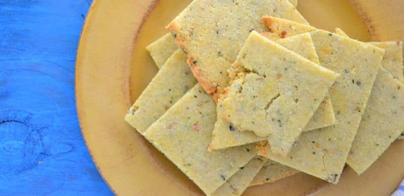 Rosemary Almond Flour Crackers