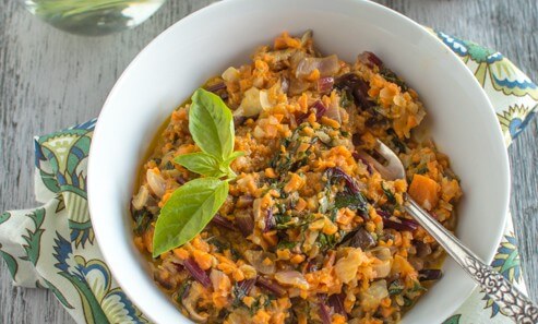 Sweet Potato and Kohlrabi Risotto 