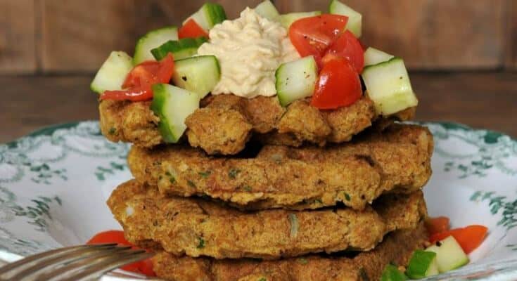 Vegan Falafel Waffle