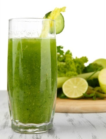 Green smoothie vegetable juice 
