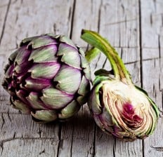 purple artichokes