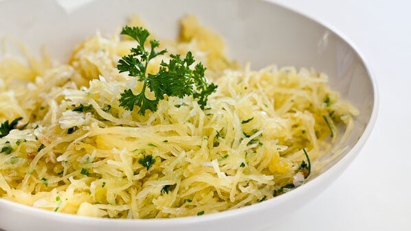 Baked Spaghetti Squash With Garlic and Butter