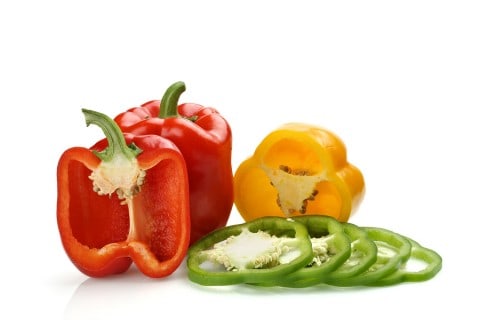 vitamin c www.getcollagen.co.za red, green and yellow peppers