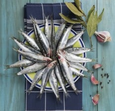 Sardines on a plate