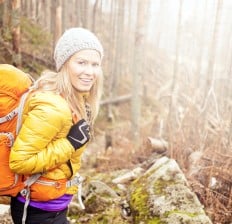 Woman Hiking backpacking