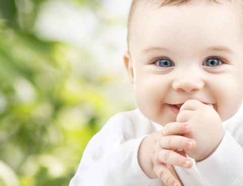 healthy smiling toddler baby
