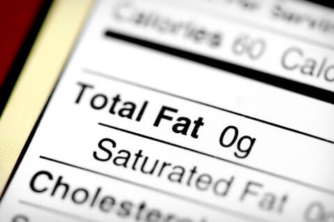 Low In Fat Food label 