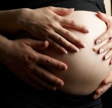 Pregnant woman's belly
