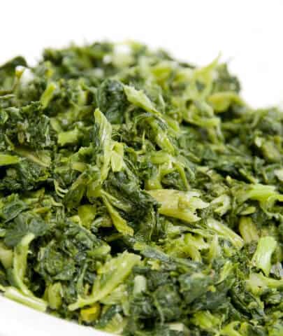 Chopped Cooked Mustard Greens